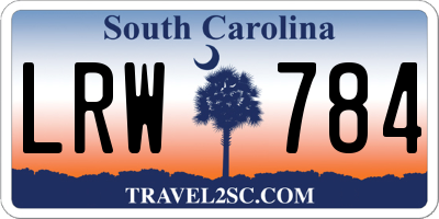 SC license plate LRW784
