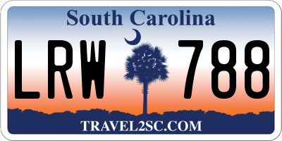 SC license plate LRW788