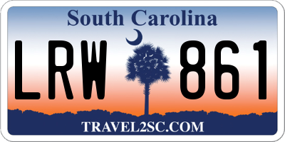 SC license plate LRW861