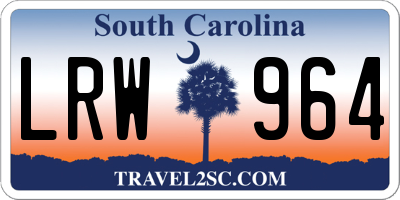 SC license plate LRW964