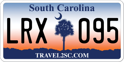 SC license plate LRX095
