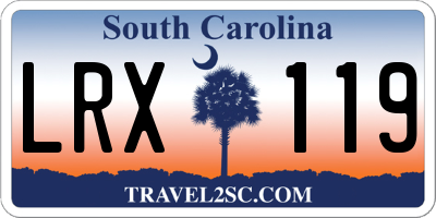 SC license plate LRX119