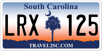 SC license plate LRX125
