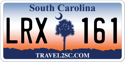 SC license plate LRX161