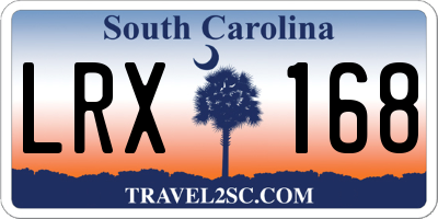 SC license plate LRX168