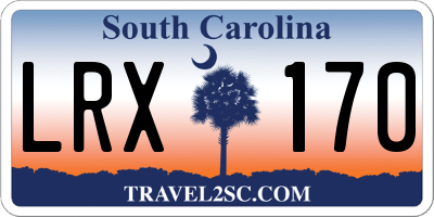 SC license plate LRX170