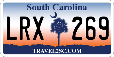 SC license plate LRX269