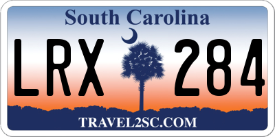 SC license plate LRX284