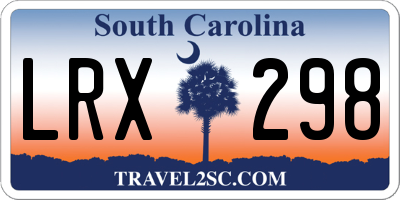 SC license plate LRX298