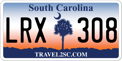 SC license plate LRX308