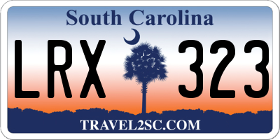 SC license plate LRX323