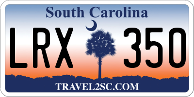 SC license plate LRX350
