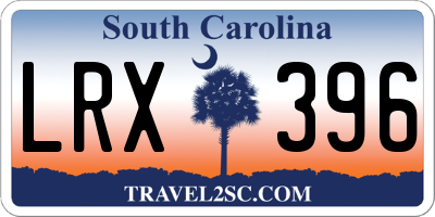 SC license plate LRX396