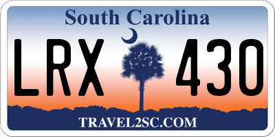 SC license plate LRX430