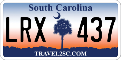 SC license plate LRX437