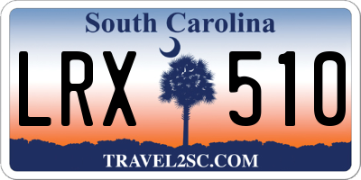 SC license plate LRX510