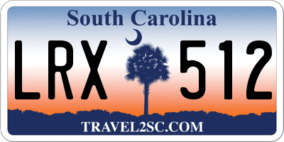 SC license plate LRX512