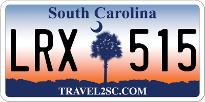 SC license plate LRX515