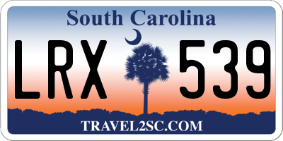 SC license plate LRX539