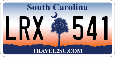 SC license plate LRX541