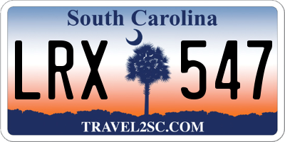 SC license plate LRX547