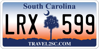 SC license plate LRX599