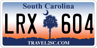 SC license plate LRX604