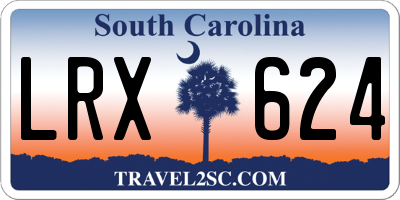 SC license plate LRX624