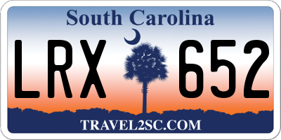 SC license plate LRX652