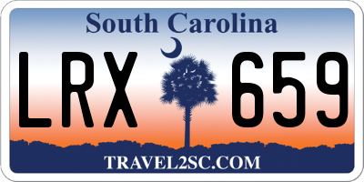 SC license plate LRX659