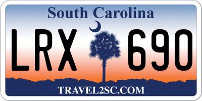SC license plate LRX690