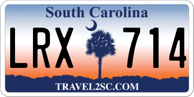 SC license plate LRX714