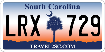 SC license plate LRX729