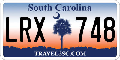 SC license plate LRX748