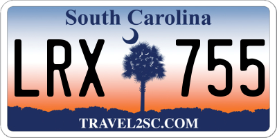 SC license plate LRX755