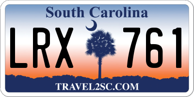 SC license plate LRX761
