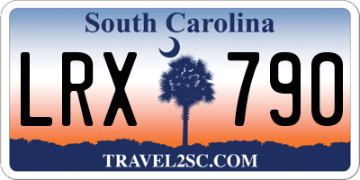 SC license plate LRX790