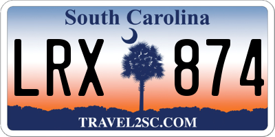 SC license plate LRX874