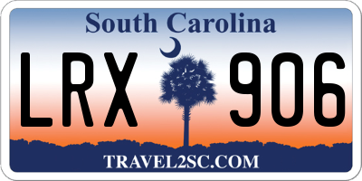 SC license plate LRX906