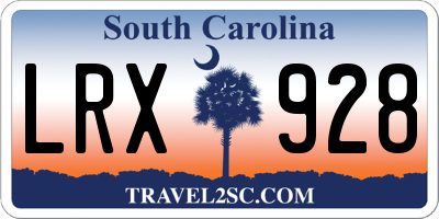 SC license plate LRX928