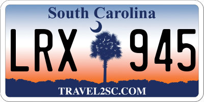 SC license plate LRX945