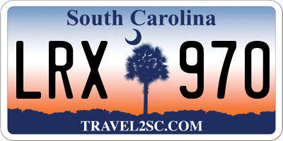 SC license plate LRX970