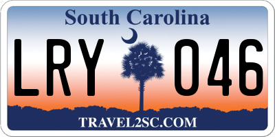 SC license plate LRY046