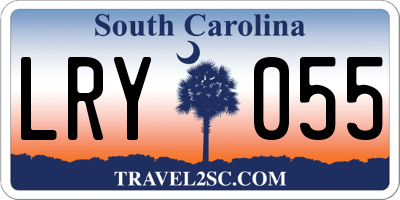 SC license plate LRY055