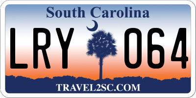 SC license plate LRY064
