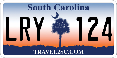 SC license plate LRY124