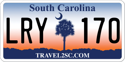 SC license plate LRY170