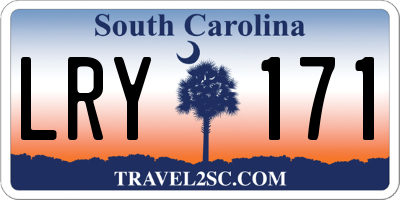 SC license plate LRY171