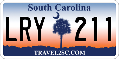 SC license plate LRY211