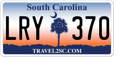 SC license plate LRY370